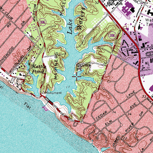 Topographic Map of Curtis Point, VA