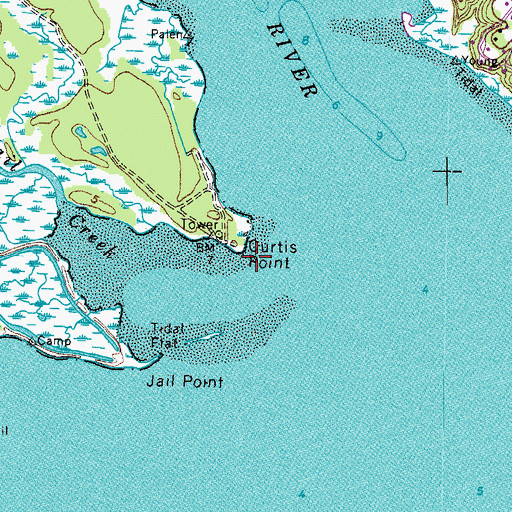 Topographic Map of Curtis Point, VA