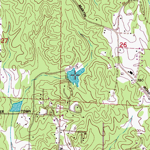 Topographic Map of Bell Lake, AL
