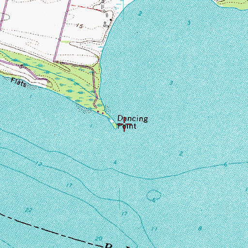 Topographic Map of Dancing Point, VA