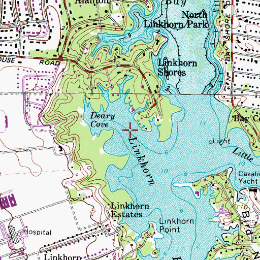 Topographic Map of Deary Cove, VA