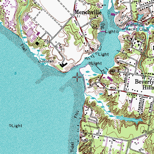 Topographic Map of Deep Creek, VA