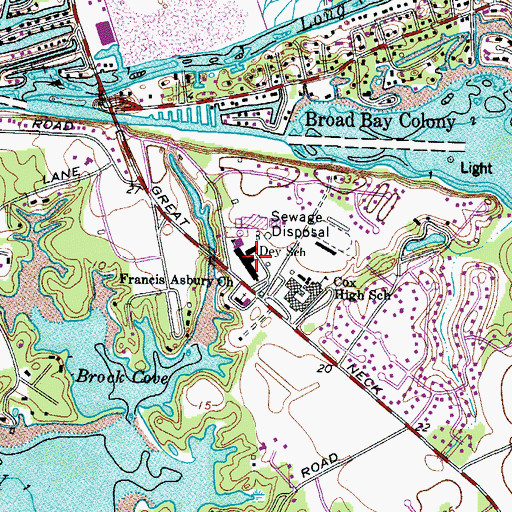 Topographic Map of John B Dey Elementary School, VA