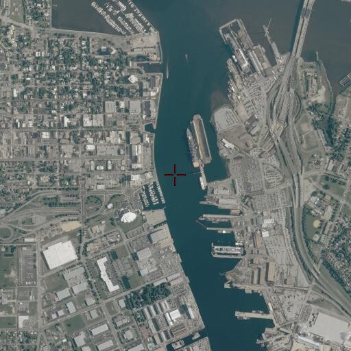 Aerial/Satellite Image of Downtown Tunnel, VA