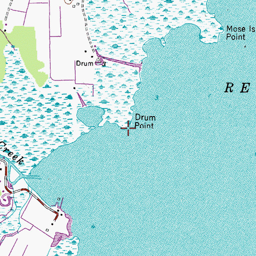 Topographic Map of Drum Point, VA
