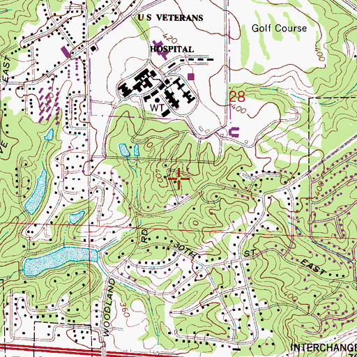 Topographic Map of Berkley Hills, AL