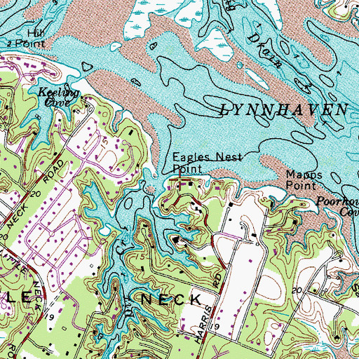 Topographic Map of Eagles Nest Point, VA
