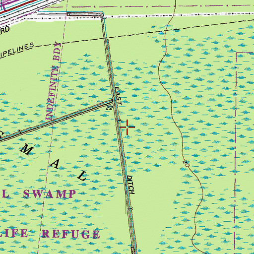 Topographic Map of East Ditch, VA