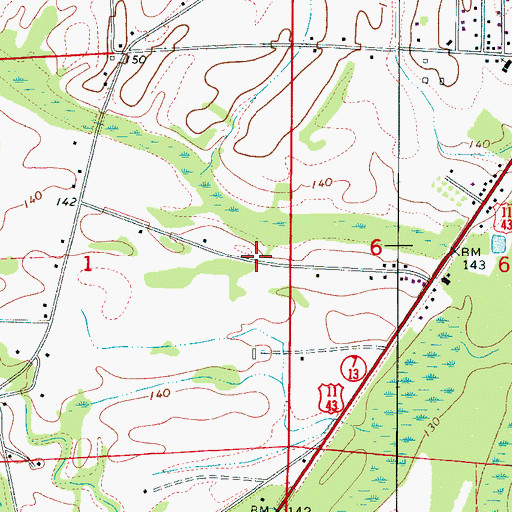 Topographic Map of Berkshire Estates, AL