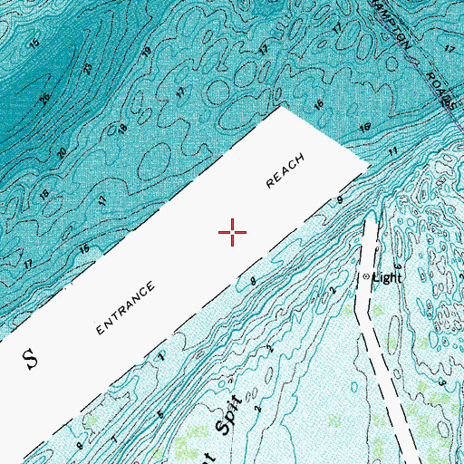 Topographic Map of Entrance Reach, VA