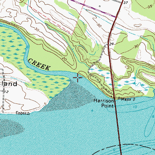Topographic Map of Eppes Creek, VA