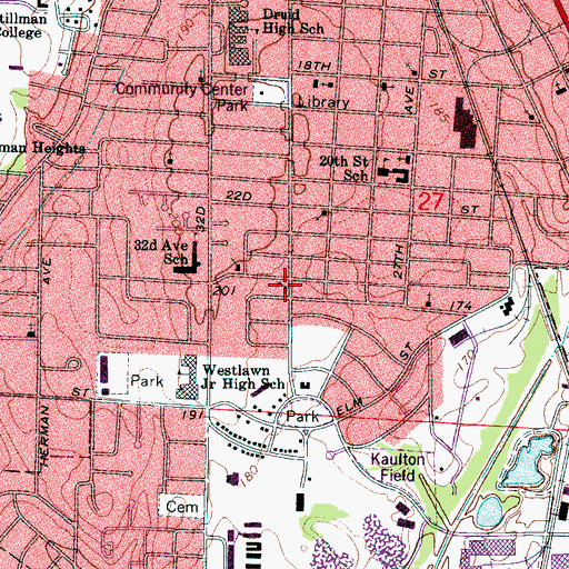 Topographic Map of Bethel Baptist Church, AL