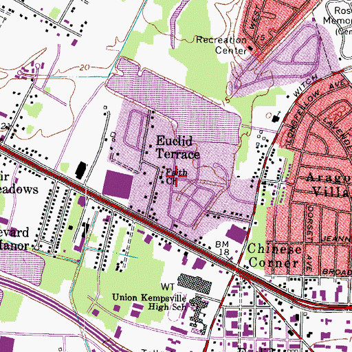 Topographic Map of Faith Church, VA