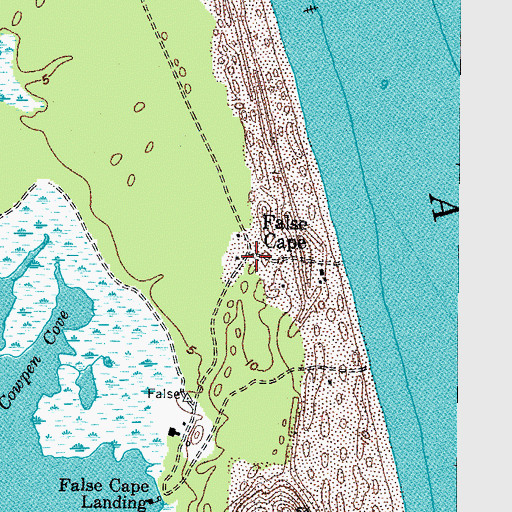 Topographic Map of False Cape, VA