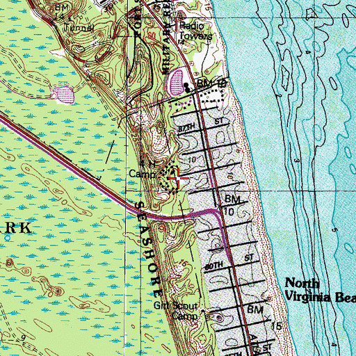 Topographic Map of Four H Camp, VA