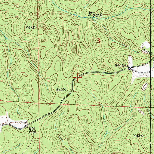 Topographic Map of Bethel School (historical), AL