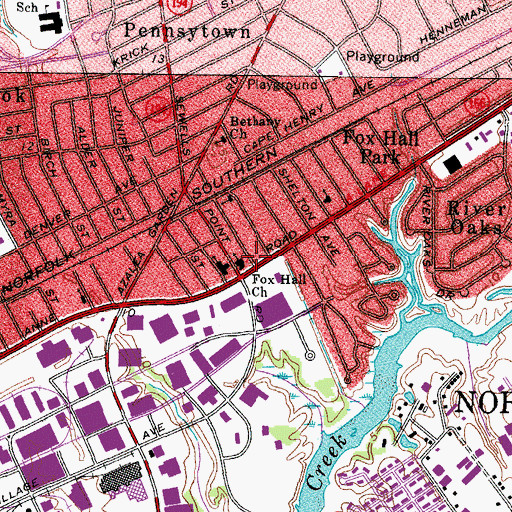 Topographic Map of Cornerstone Baptist Church, VA