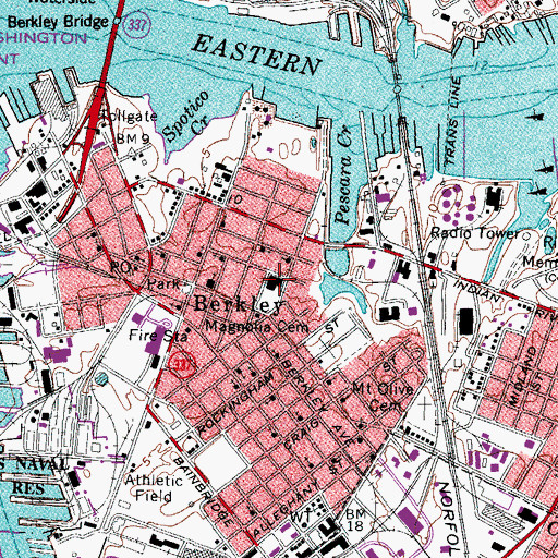 Topographic Map of Gatewood School, VA