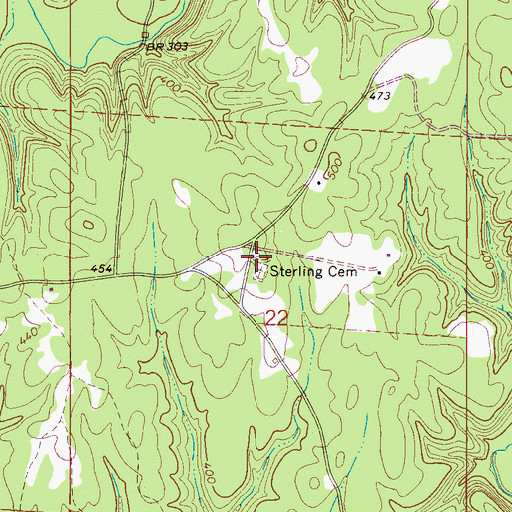 Topographic Map of Bethlehem Church, AL