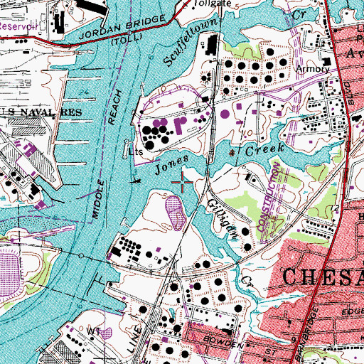 Topographic Map of Gilligan Creek, VA