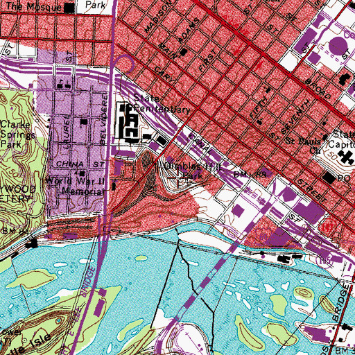 Topographic Map of Gimbles Hill Park, VA