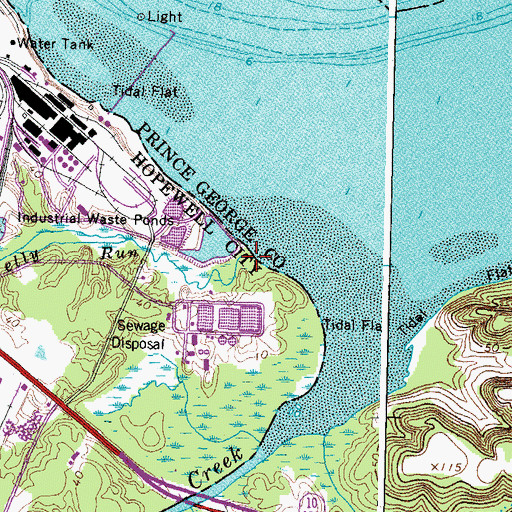 Topographic Map of Gravelly Run, VA