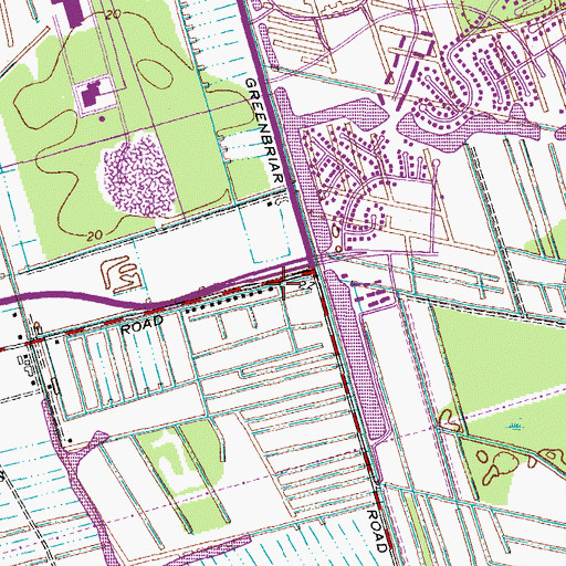 Topographic Map of Greenbrier Church, VA