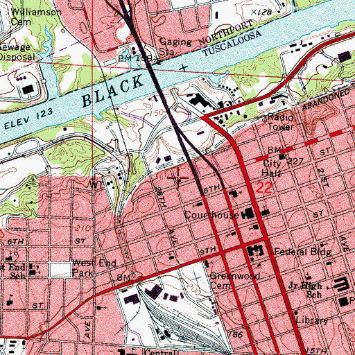 Topographic Map of Bible Missionary Church, AL