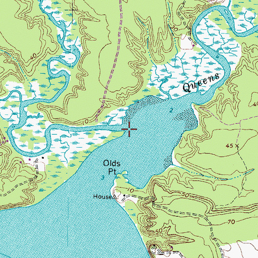 Topographic Map of Gunns Run, VA