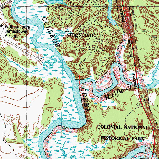 Topographic Map of Halfway Creek, VA