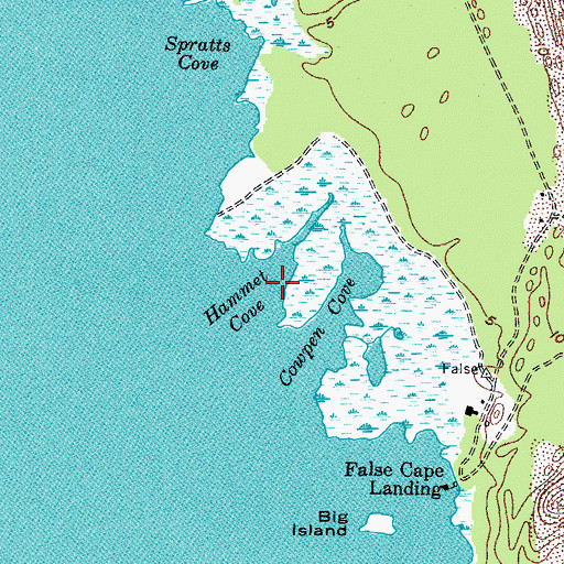 Topographic Map of Hammet Cove, VA