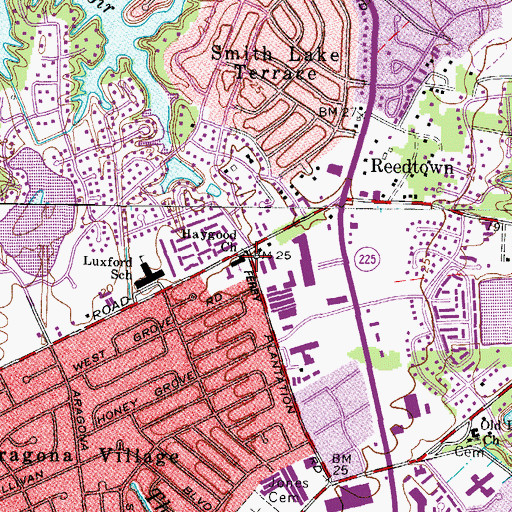 Topographic Map of Haygood Church, VA