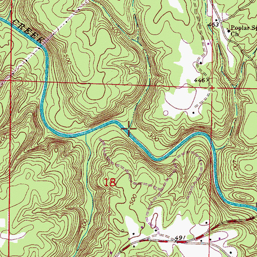 Topographic Map of Big Coal Bed Branch, AL