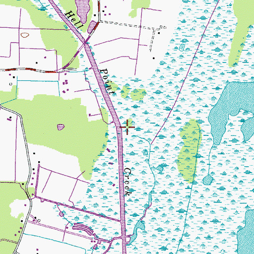 Topographic Map of Hell Point Creek, VA