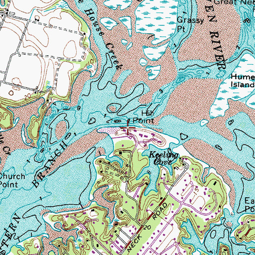Topographic Map of Hill Point, VA
