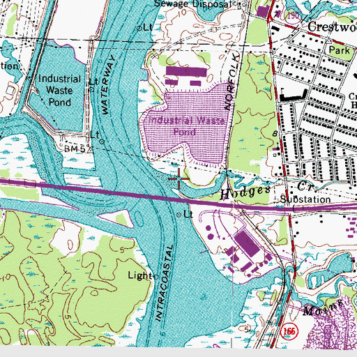 Topographic Map of Hodges Creek, VA