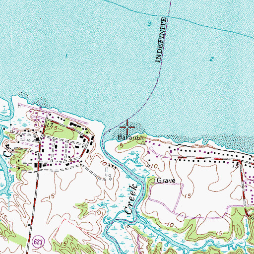 Topographic Map of Hoffler Creek, VA