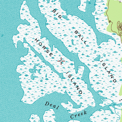 Topographic Map of Horse Island, VA