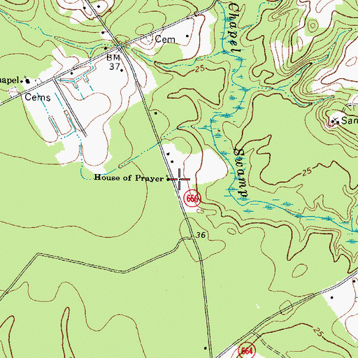 Topographic Map of House of Prayer, VA