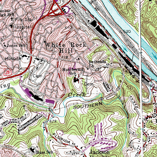 Topographic Map of Hutcherson Early Learning Center, VA