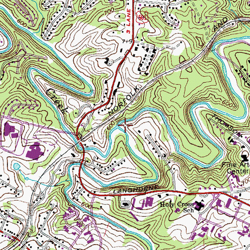 Topographic Map of Ivy Creek, VA