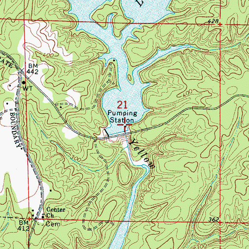Topographic Map of Blackburns Mill (historical), AL