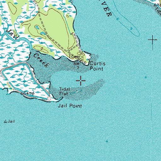 Topographic Map of Jail Creek, VA