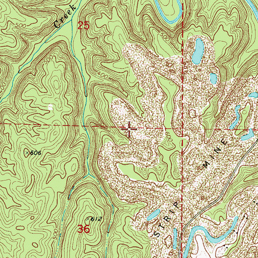 Topographic Map of Blue Creek Number 2 Mine, AL