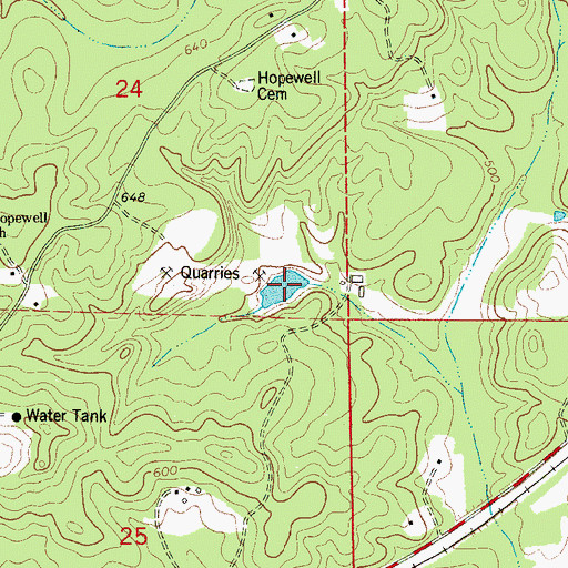Topographic Map of Blue Pond, AL