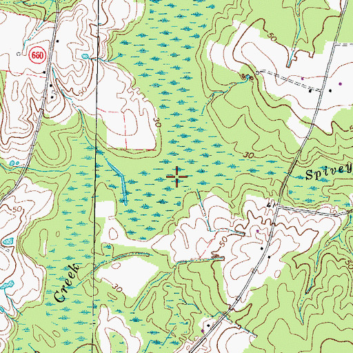 Topographic Map of Jones Swamp, VA
