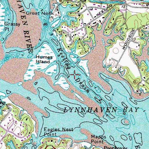 Topographic Map of Keeling Drain, VA