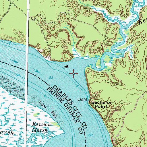 Topographic Map of Kennon Creek, VA
