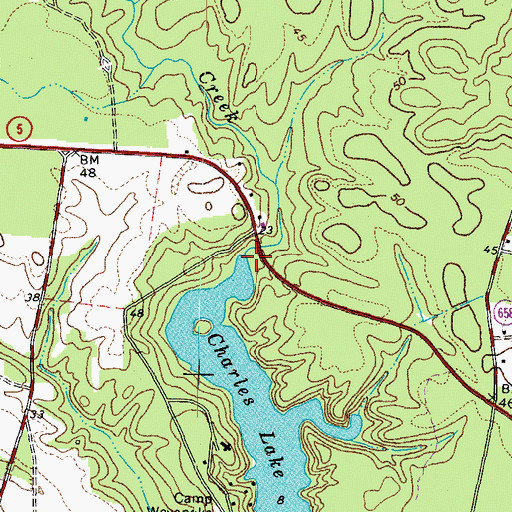 Topographic Map of Kimages Creek, VA
