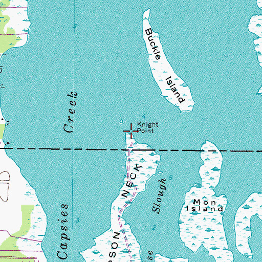 Topographic Map of Knight Point, VA